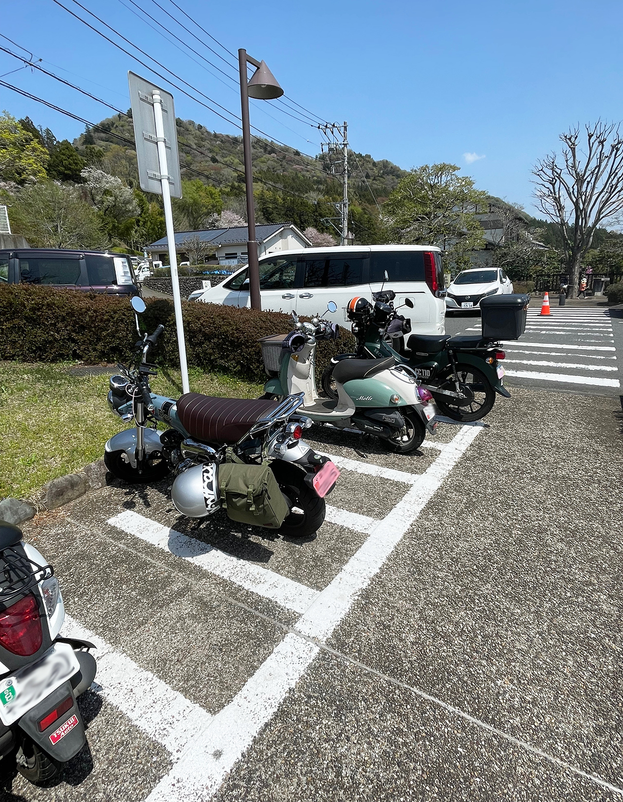 津久井湖城山公園パークセンターのバイク駐車場