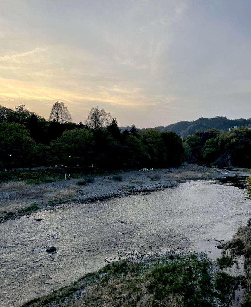 釜の淵公園のキャンプの様子